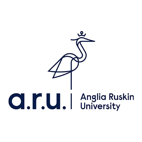Anglia Ruskin University logo.