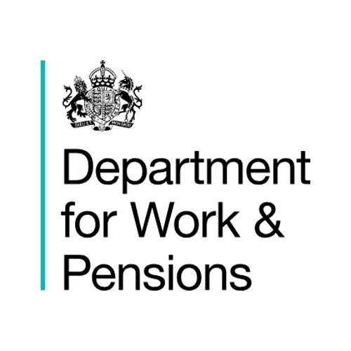 Department for Work and Pensions logo.