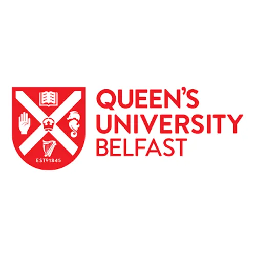 Queen's University Belfast logo.